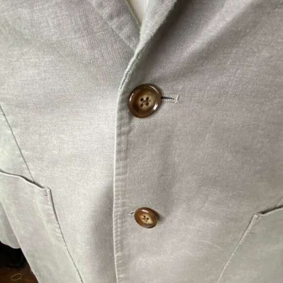 J.Crew Mens $228 Slim Fit Suit Jacket Stretch Hemp-Cotton Grey Size L BC612 - Picture 4 of 12